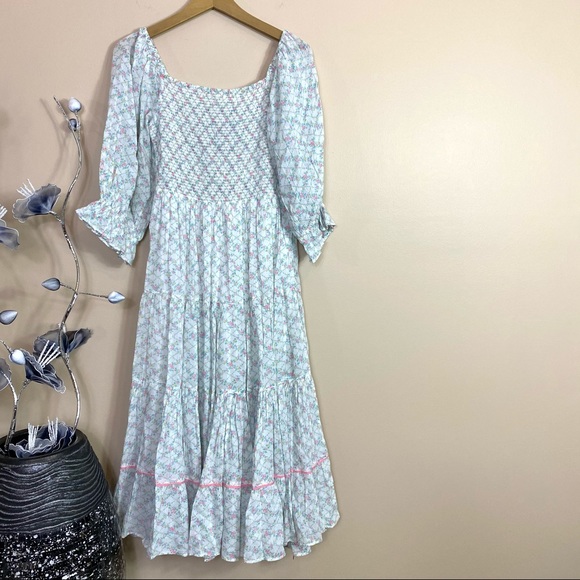 ❗️SOLD❗️LoveShackFancy Rigby Dress in Green Leaf - Picture 8 of 9